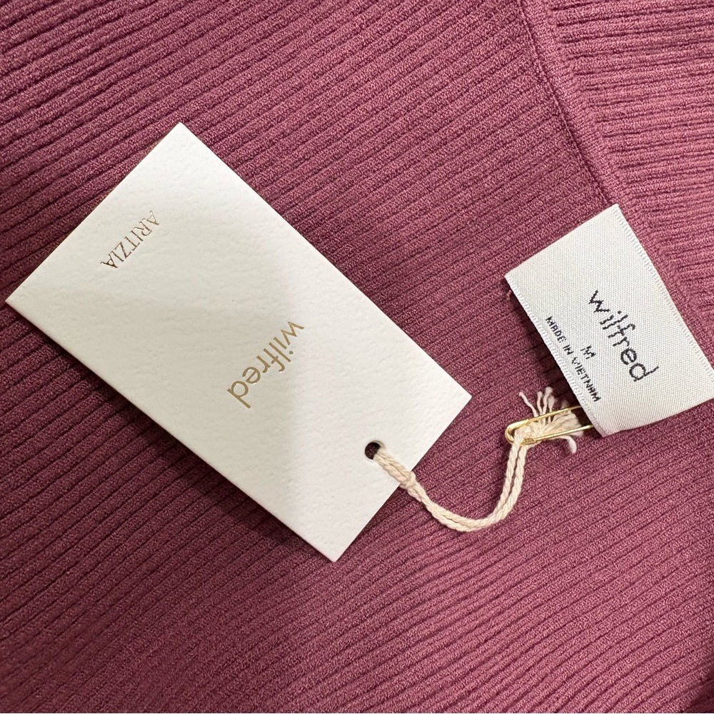 Aritzia Wilfred Eleanor Sweater Vest Halter Top Button Front English Rose Size M - Picture 6 of 8